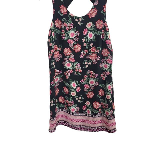 Pink Republic Women's A Black Floral Sleeveless Boho Dark Fairy Vacay Causal M - Picture 5 of 13